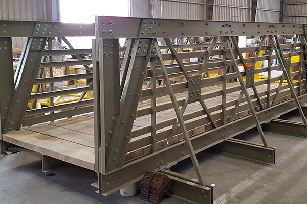 Custom FRP Bridge fabricated for the Delaware state parks.