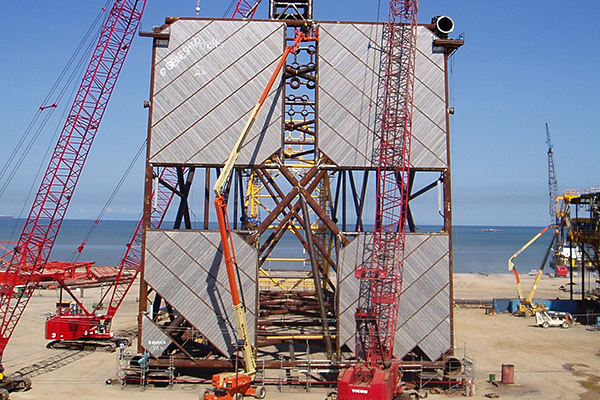 AIMS FRP Mudmats installation on offshore platform structure