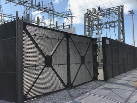 City of Houston substation ENC FRP fence and gate installation